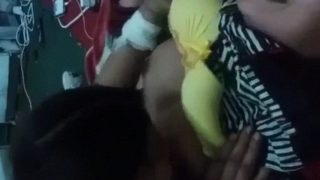 Lesbian senior hostel ladki licking nipple junior